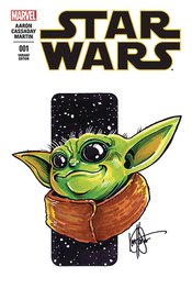 DF STAR WARS COMIC BABY YODA HAESER SKETCH