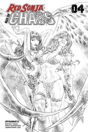 RED SONJA AGE OF CHAOS #4 7 COPY QUAH SKETCH FOC INCV