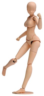 MOVABLE BODY FEMALE LIGHT BROWN DELUXE PLASTIC MODEL KIT