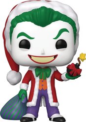 POP HEROES DC HOLIDAY SANTA JOKER VIN FIG