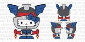 HELLO KITTY COSPLAY KAIJU PLUSH MECHAZOAR KNIGHT (APR208259)