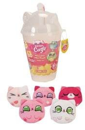 KITTEN CATFE BOBA 5PC MINI PLUSH CUP ASST