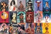 VAMPIRELLA DLX ULTRA PREMIUM TRADING CARDS UNCUT BASE SHEET