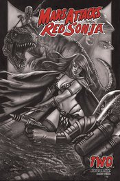 MARS ATTACKS RED SONJA #2 7 COPY STRATI SKETCH DRESSED FOC I