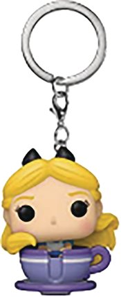 POCKET DISNEY 65TH ALICE IN TEACUP FIG KEYCHAIN