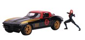 MARVEL 1966 CORVETTE W/BLACK WIDOW 1/24 VEHICLE  (AUG20