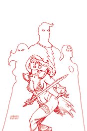 RED SONJA THE SUPERPOWERS #1 LINSNER CRIMSON RED ART VIRGIN