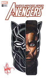 DF AVENGERS #1 BLACK PANTHER HAESER SKETCH