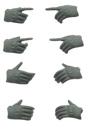 LITTLE ARMORY OP5 FIGMA TACTICAL GLOVES GREY 8PC SET