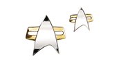 STAR TREK VOYAGER BADGE AND PIN SET