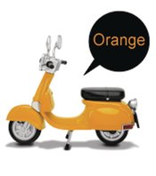 EAA-A03O MOTORBIKE CLASSIC STYLE FIGURE ACC ORANGE VER