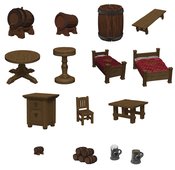 D&D ICONS REALMS MINIS YAWNING PORTAL BEDS & BOTTLES