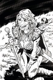 RED SONJA THE SUPERPOWERS #1 7 COPY FEDERICI ZOMBIE B&W VIRG