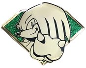 SONIC THE HEDGEHOG GOLDEN KNUCKLES EMERALD PIN