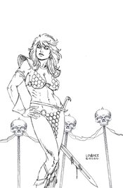 RED SONJA PRICE OF BLOOD #3 21 COPY LINSNER B&W VIRGIN FOC I