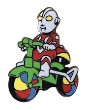 ULTRAMAN WITH TRIKE 1.5IN ENAMEL PIN