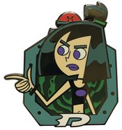 DANNY PHANTOM SAM MANSON GLOW IN THE DARK PORTAL PIN