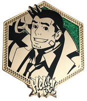 ACE ATTORNEY DETECTIVE GUMSHOE GOLDEN SERIES PIN