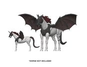 MIGHTY STEEDS DARK PEGASUS AND UNICORN CREATURE KIT  (C