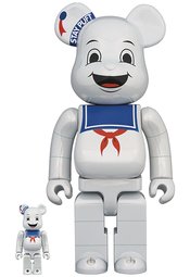 STAY PUFT MARSHMALLOW MAN WHITE CHROME 100% & 400% BEA 2PK (