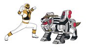 POWER RANGERS WHITE RANGER X WHITE TIGERZORD PIN SET (APR219