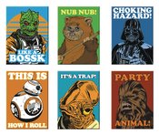 STAR WARS FUNNY 18PC FLAT MAGNET ASST