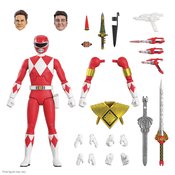 POWER RANGERS ULTIMATES W2 RED RANGER ACTION FIGURE  (C