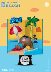 LINE FRIENDS DS-106 DIORAMA STAGE BEACH 6IN STATUE