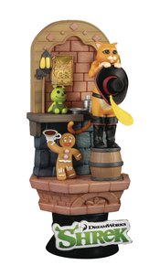 SHREK DS-096 PUSS IN BOOTS DIORAMA STAGE 6IN STATUE