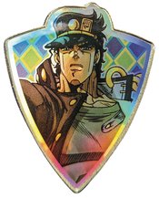 JOJOS BIZARRE ADVENTURE JOTARO RAINBOW HOLO FOIL CREST PIN (