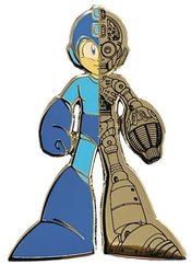 MEGA MAN ENDOSKELETON RAINBOW HOLO FOIL CREST PIN