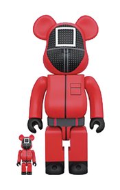 SQUID GAME GUARD SQUARE 100% & 400% BEA 2PK