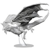 D&D NOLZURS MINIS UNPAINTED ADULT SILVER DRAGON