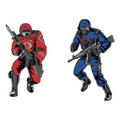 GI JOE CRIMSON GUARD X COBRA OFFICER RETRO PIN SET