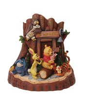 DISNEY TRADITIONS POOH CARVED BY HEART 7.48IN STATUE