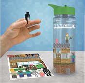 MINECRAFT WATER BOTTLE AND STICKER SET