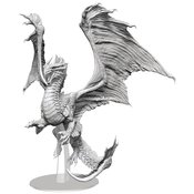 D&D NOLZURS UNPAINTED MINI ADULT BRONZE DRAGON