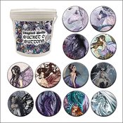 IMAGINED WORLDS 144PC BUCKET OF BUTTONS