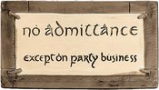 LORD OF THE RINGS NO ADMITTANCE MAGNET