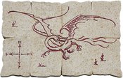 LORD OF THE RINGS RED DRAGON MAP MAGNET