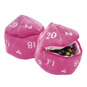 D20 PLUSH DICE BAG HOT PINK