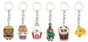 LINE FRIENDS KC-010 EGG ATTACK ACTION KEYCHAIN 6PC BMB DS (C