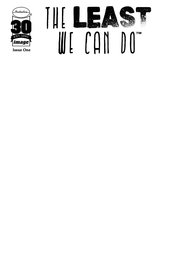 LEAST WE CAN DO #1 CVR D BLANK CVR