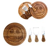 NBX JACK ACACIA BRIE CHEESE CUTTING BOARD & TOOLS SET