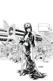 ELVIRA WRATH OF CON ACOSTA LINE ART VIRGIN CVR