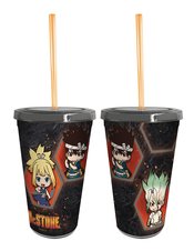 DR STONE 16OZ PLASTIC TUMBLER & STRAW SET