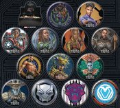 BLACK PANTHER WAKANDA FOREVER 144 PC BUTTON ASST