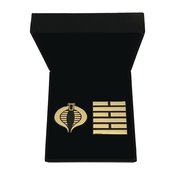 GI JOE COBRA X ARASHIKAGE 24K GOLD PLTD PINS BOX SET  (