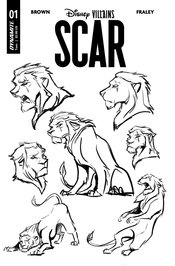 DISNEY VILLAINS SCAR #1 CVR J 20 COPY INCV CHARACTER DESIGN