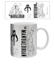 MANDALORIAN LINE ART CERAMIC MUG